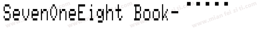 SevenOneEight Book字体转换
